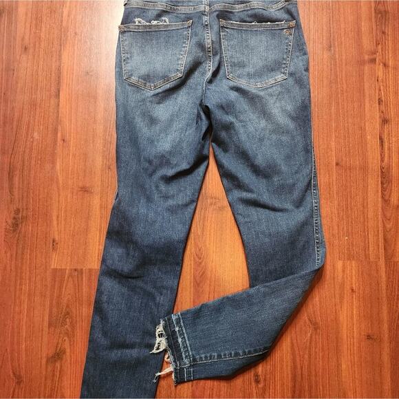 MADEWELL HIGH RISE SKINNY DISTRESSED RAW HEM SIZE 25 - Picture 7 of 10